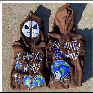 graphic zip up jacket